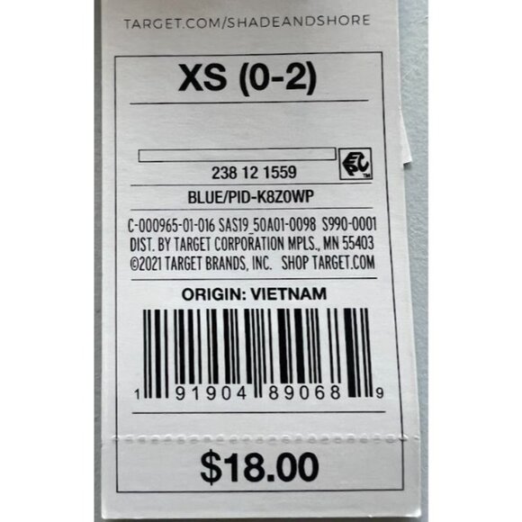 Shade & Shore Women Ribbed Ruffle High Leg Extra Cheeky Bikini Bottom Tie Dye XS - Picture 4 of 5